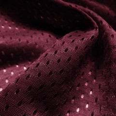 Maroon Football Mesh Athletic Jersey Fabric – 58″ Wide – Medium Holes
