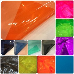 Transparent Clear See Through Plastic Vinyl Tinted 10 Gauge Fabric 54″ ROLLED
