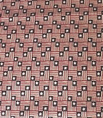 3 Yards Patriotic Americana Flag Fabric Red White Blue Primitive Cotton Quilting