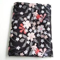 1yard X 1.48meter Retro Floral Satin Fabrics Soft Scarf DIY Material Charmeuse