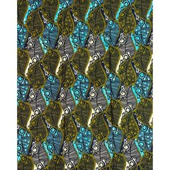 African Fabric/Ankara – Green, Blue, Beige “Deep River Dey Flow Quiet”, 1 Yard