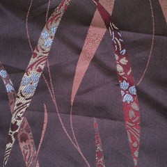 Vtg Luxury Home Decor Fabric Botanical Leaves, Brown, Copper, Red, Spain 5 yds