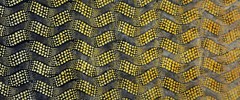 1 Yard Cut of Lunn Fabric Dotty Wave Ombre Batik 100% Cotton 3169 Gold Black