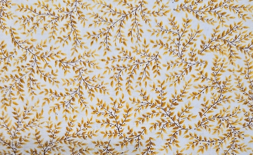 Robert Kaufman DAINTIES Small Yellow Leaf Cotton Quilt Fabric 2yds x44″W