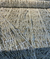 Cubism Square Double width 108 inches Gold Jacquard Fabric By the yard