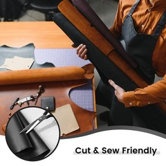 KUUP Soft PU Faux Leather Fabric, 54″ x 36″ (1 Yards), Waterproof Vegan Synth…