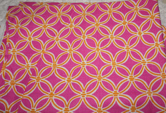 2-1/3 yds x 44″, Fabric Traditions, Pink & Orange, “Geometric”, Cotton Fabric