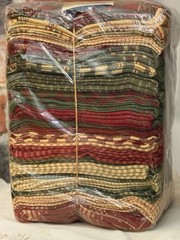 Vintage Moda Primitive Quilt Fabric Bundle Original Sealed Plaids Stripes Cotton