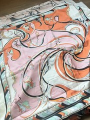 Italian Deadstock 100% Silk Twill Fabric Panel 35”x35” Emilio Pucci Without Logo