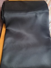 Vintage Black Satin Fabric Medium weight One length = 10.5 yds 44″ wide Exc cond