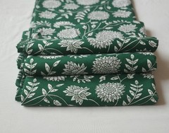 NO TARRIF CHARGES 100%✅ 20 Yard Mughal Print Hand Block 100%Cotton Fabric Zki-2