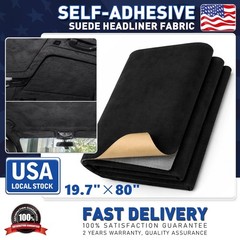 Black Suede Headliner Fabric Material for Car Auto Headliner & Trim 19.7″ × 80″