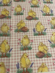 Easter Chicks Cotton Fat Quarter 18”x22” New