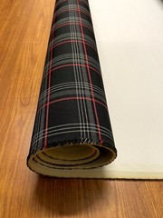 GTI style automotive upholstery plaid fabric -BY THE YARD