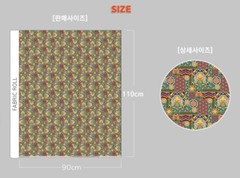Korean Traditional Dancheong Patterned Fabric made in Korea BTHY