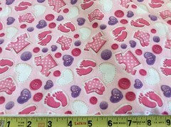 P & B TEXTILES – BABIES FLANNEL #ZD58854-001-PINK– BY THE YARD