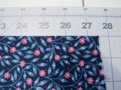 27″ X 44″ Cotton Fabric Vintage General Fabrics Company Navy Blue / Pink Flowers