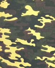 Fabric By The Yard – Brown Green Black Camouflage – 44” Wide – cotton/synthetic