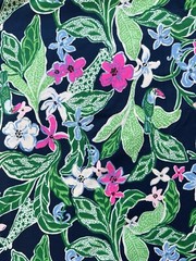 ~ Lilly Pulitzer Fabric Terry Knit – Monkey Toucan Ziraffe 18” x30” # 255/1