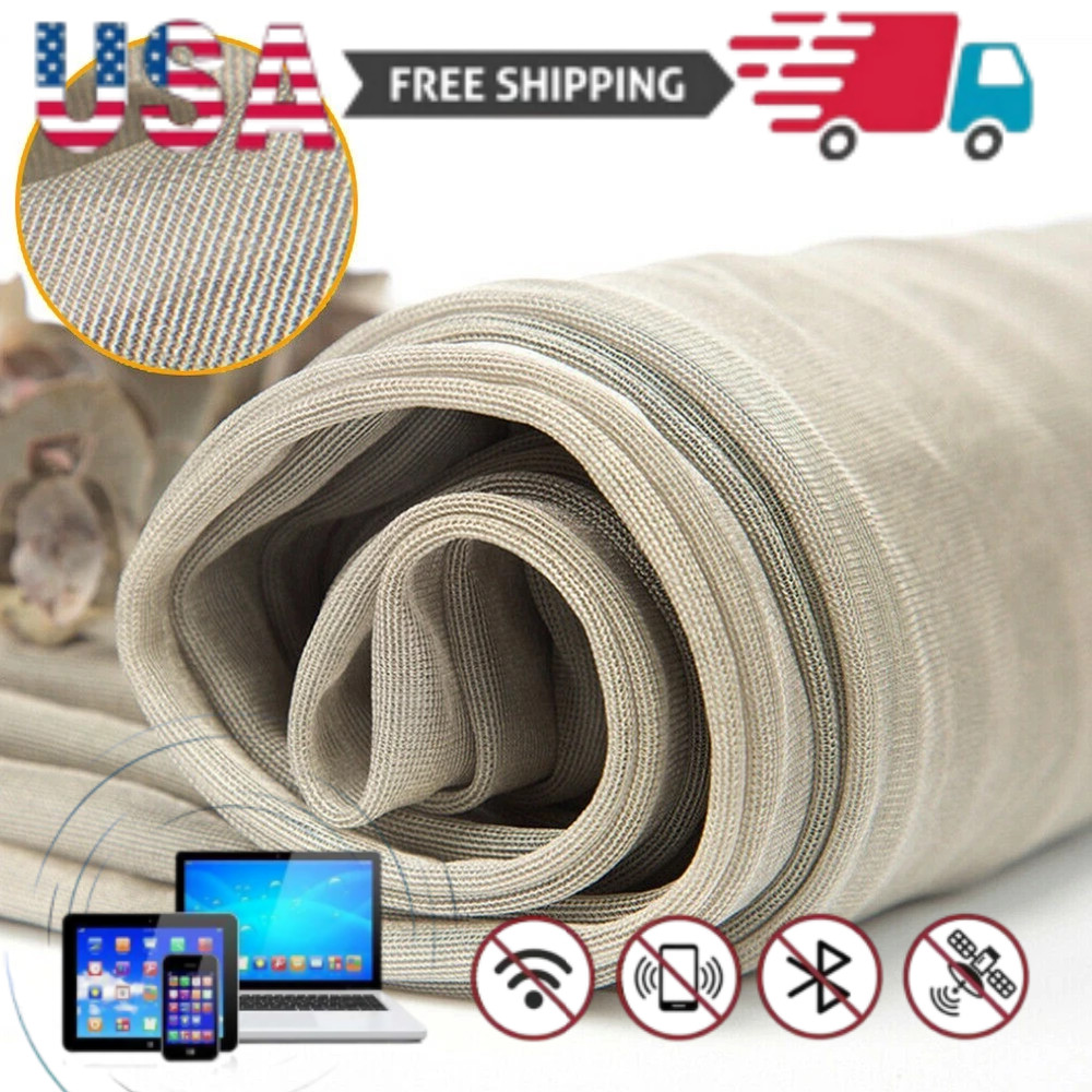 100% Silver Fiber Mesh Canopy Durable EMF Reducing Knitted Fabric