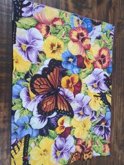 Lot of Fabric, flowers, butterflies and fruit, multicolor, 13oz