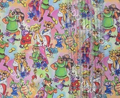 Custom 100% Cotton Woven Fabric Disney Robin Hood Coins By the 1/4 yard 9×56