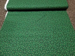 Star Print BTY The Kesslers Concord Non Metallic Gold & Black on Green