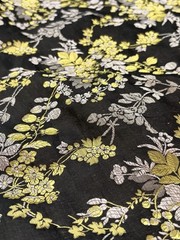Rare Custom Silk Floral French Brocade 9.33×1.66 Yards — Runway Luxury
