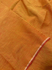 Gold Orange Linen Fabric Yarn Dyed Check Textured 57” Wide By Yard