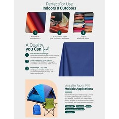 Polyester Ripstop Fabric 200 Denier 8.7oz (PU) 59/61″ Waterproof Tents Airtight