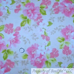 BonEful Fabric FQ Cotton Quilt Pink Tonal Tiny Small Little Calico Summer Flower