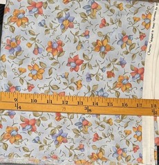 Charms Benartex Fabric Blue Multi Floral Quilting Cotton 2-1/3 yards 42″ Wide