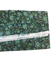 Buttercream Jo-Ann Fabric Floral Quilting Cotton BTY Yard Green Blue Gold
