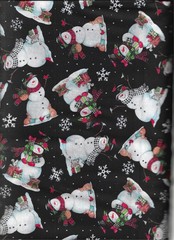 100% cotton Christmas fabric “Frosty Snowmen” by 3 Wishes Fabric