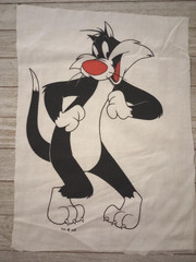 looney tunes sylvester cat fun fabric large print 13 x 8.5 inch 1pc