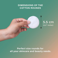 [230Gsm] Cotton Rounds 200 Count – 100% Pure Cotton Pads for Face, Makeup Remove