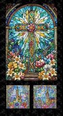 Faith in Full Color Window Panel 24″ Cotton Fabric
