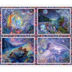 Astral Voyage Fabric Panel by Josephine Wall for 3 Wishes Fabric 36 X 45
