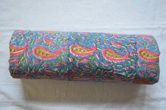 NO TARRIF CHARGES 100%✅ZK_223 Hand Block Print Fabric 100%Cotton 15 Yard