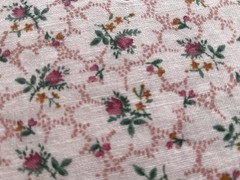 Fabric Tiny Pink Rose Flower 45”x 35” 00