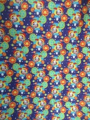 KIDS Outer Space On Space Ships Cotton Fabric Hancock Fabrics VTG BTYX 44″W
