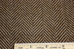 Wool blend Brown Herringbone Suiting FABRIC 2.5 yards