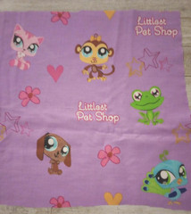 littlest pet shop fun fabric sheet scrap 12 x 12 inch 1pc