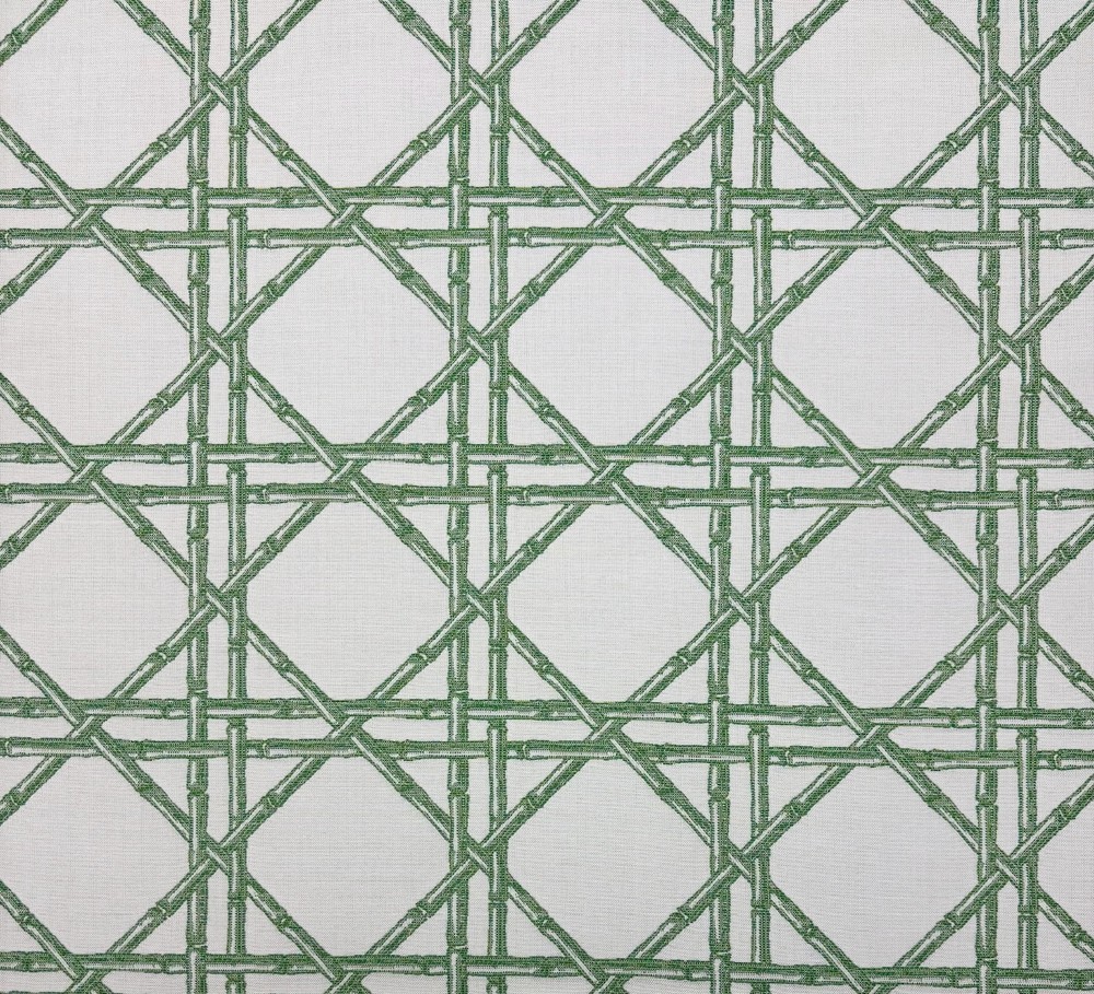 SUNBRELLA 145218 REIGN KELLY GREEN BAMBOO RATTAN JACQUARD FABRIC BY YARD 54″W