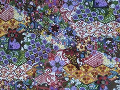 Organic Cotton Spandex Print #7 Fabric by Yard Jersey Knit Multicolor Flower 817