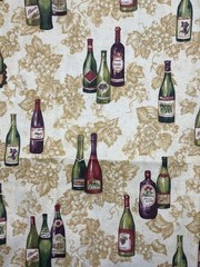 Wine Bottle Fabric A VIP Print Cranston Cotton 44″ BTY