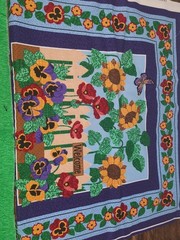 Lot of Fabric, flowers, butterflies and fruit, multicolor, 13oz