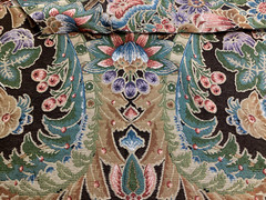 Vintage Upholstery Fabric Remnants Cut Pieces Multicolor Floral Crafts 2.3 Lbs.