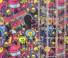 Custom Cotton Woven Fabric Spongebob Squarepants By The 1/4 Yard 9×56 Graveyard