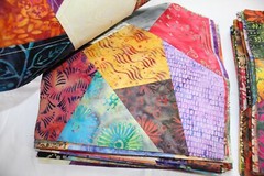 10 Batik Crazy Quilt 10″ Squares No Duplicates Cotton Fabric-Quilt-Crafts-Sew